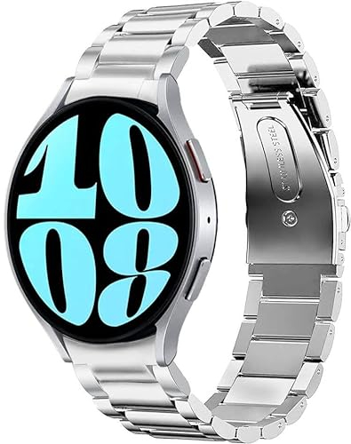 Aimtel Armband Kompatibel mit Samsung Galaxy Watch 4 40mm 44mm/Galaxy Watch 5 40mm 44mm Armband,Edelstahl Metall Ersatzarmband Armbänder für Galaxy Watch5 Pro 45mm/Galaxy Watch4 40mm/44mm Herren Damen