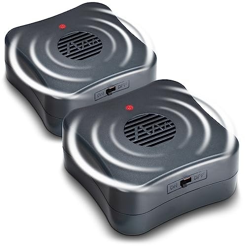 Gardigo® 2 Unidades Repelente Ratones Ultrasónico, Ahuyentador Ratones, Repelente Ratas y Ratones | Alcance 40m² | Ahuyentador Roedores Ultrasonido contra Ratones, Ahuyentador de Ratas, Anti Ratones