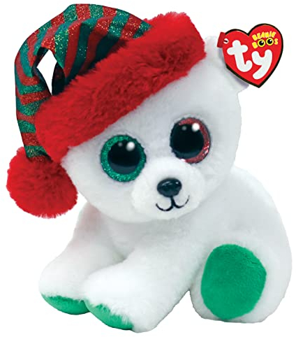 Polar Bear Beanie Boo Regular 15 cm,Material: 100% Polyester geprüft nach EN-71. Farbe: Mehrfarbig