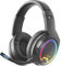 MARSGAMING MHAX Noir, Casque Gaming RGB Multiplat + Mic Amovible, 53 mm HiFi Grande