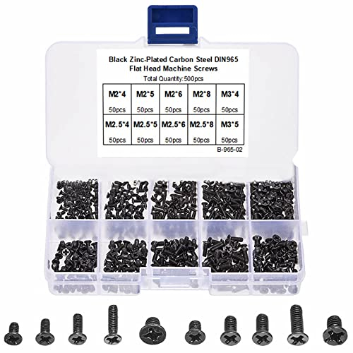 Kit de Tornillos para Ordenador y Laptop - 10 Tamaños, para Computadora, Placa Base y Portátil