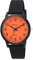 Ravel - Unisex Silikonuhr mit schwarzem Gehäuse - Analog Quarz - R1814.8 - Schwarz/Lebendiges Orange