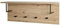 HAKU Möbel Wandgarderobe eiche, schwarz, MDF, Metall - Maße: B 80 cm x H 30 cm x T 20 cm, Style: Modern