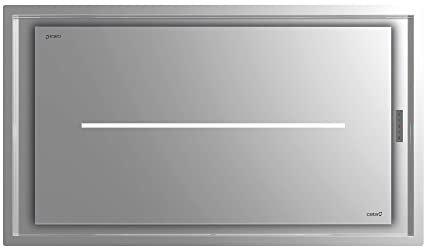 Cata Campana Decorativa Extractora Isla Bennu Slim 1200 X/A con 6 Niveles de Extracción, Panel de Control táctil, Motor S6 extra Silencioso, Conectividad AUTO Cata, Acabado en Inox
