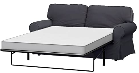 HomeTown Market Strapazierfähiger Sofabezug Ersatz kompatibel für IKEA Ektorp Sofa Schlafsofa Cover. Slipcover nur. Sofa Nicht inbegriffen. (Polyester Bett Dunkelgrau)