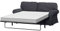 HomeTown Market Strapazierfähiger Sofabezug Ersatz kompatibel für IKEA Ektorp Sofa Schlafsofa Cover. Slipcover nur. Sofa Nicht inbegriffen. (Polyester Bett Dunkelgrau)