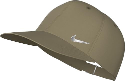 Nike FB5372-276 U NK DF Club Cap U CB MTSWSH L Hat Unisex Adult NEUTRAL Olive/METALLIC Silver Größe M/L