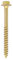 Coach Screw Hex Flange Head Yellow Zinc Sleeper Screws Turbo Coach (Pack of 20, 50, 100) (50, 6x70mm)