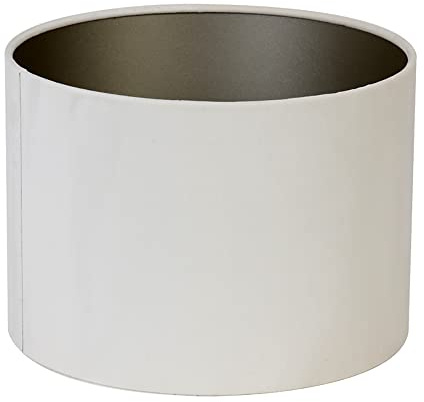 Dirk Davids Leuchten GmbH Lampenschirm Zylinder in Velours Creme weiß für Tischleuchte Tischlampe 30-30-21