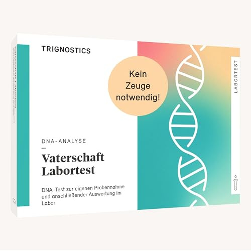 TRIGNOSTICS Vaterschaftstest Vater Kind inkl. Laborauswertung | 2 Personen zuhause test duo für Vater + Kind - Probenentnahme mittels 1 Speicheltest und 1 Sonderprobe | online und absolut diskret