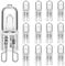 WeshLMPO Glühbirne G9 12 Stücke Halogen G9 33W Dimmbar Halogen Leuchtmittel G9 230V 2700K for Wandlampe, Leuchter, Stehlampe