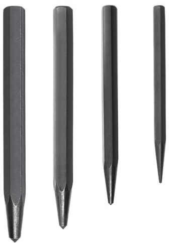 Rawolp 62215 Center Punch Kit, 4-Piece center punch tool set for metal