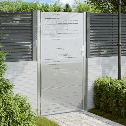 Gartentor, Gartentür,Gartentor 100x200 cm Edelstahl,376479