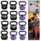 Vinyl Kettlebell Weight Set Kettlebells Exercise Home Gym Fitness Workout 4-20kg | Heavy Weight Kettle Bell for Strength Cardio Training - Kettlebells for Home and Gym Fitness Workout (Black, 4 KG)