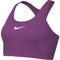 Nike Sport-BH Swoosh Medium Support Sport-BH Mit Polster Für Damen, Hot Fuchsia/White, DX6821-518, S