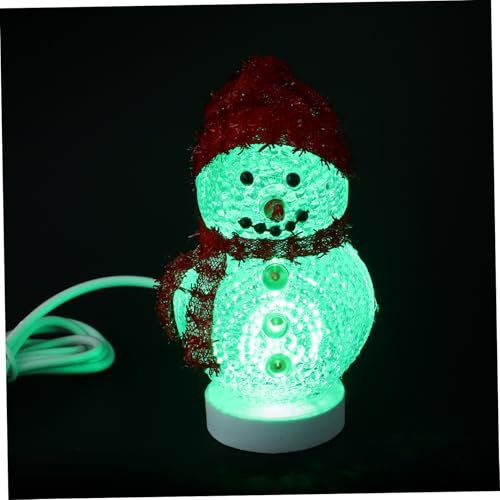 Uonlytech Schneemann Nacht Lampe Glowing Red Schneemann Cartoon Licht Für Wohnzimmer