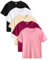 Mädchen T-Shirt Baumwolle Tops Einfarbig Bluse Casual Loose Kurzarm Shirt Klamotten Kinder Kleidung Sport Leichtgewicht Tshirt Jungen Sportshirt 5er-Pack Angebote des Tages Heute Mehrfarbig, 11 Jahre