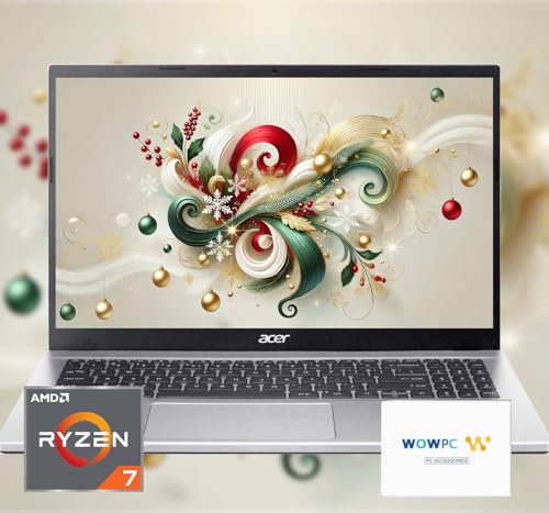 Acer Aspire Premium Laptop, AMD Ryzen 7 5700U (Beats i7-1250U), CPU with 32GB RAM, 2TB SSD, 39.6 cm (15.6 Inch) FHD Display, Fast WLAN 6, Elegant Design, Ethernet Port