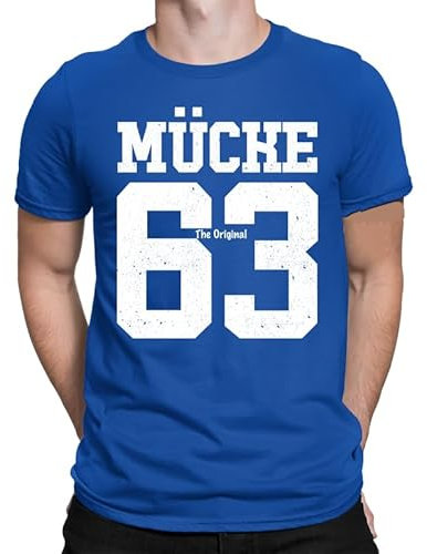 Mücke 63 The Origina - Football Shirt - Dein täglicher Lacher für Jede Gelegenheit Ideal für Partys und Festivals oder als Geschenk Herren Männer T-Shirt