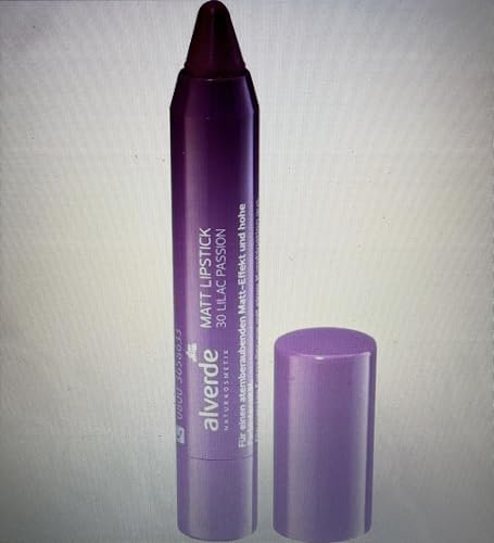 alverde NATURKOSMETIK Lippenstift Matt 30 Lilac Passion, 3,17 g