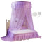 Atmungsaktive Runde Baldachin Spitze Prinzessin Stil Moskitonetz Bett Vorhang Netting Home Schlafzimmer Dekor(Violett)