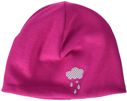 maximo Mädchen Beanie-Mütze, Sangria/Tinte-weiß-Regenbogen, 49