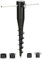 com-four® Soporte para sombrillas de plástico - Funda para el Suelo del jardín - Paragüero con Varilla de inserción, 25-45 mm (Negro)