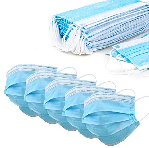 200 Masken 3-lagig Einweg Maske Mund/Nasenbedeckung Behelfsmaske Mundbedeckung Hygiene Blau