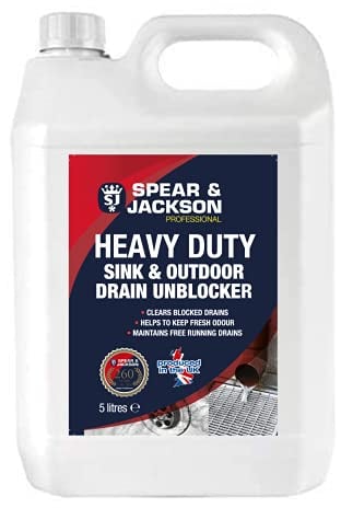 Spear Jackson Heavy Duty Sink and Drain Unblocker Gel - Powerful Formula- Indoor and Outdoor, 5 l (Pack of 1)