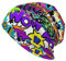 Graffiti Skateboard Beanie Mützen Lustige Strickmütze Stretch Schal Kopfwickel Klassisch Winter Warm Strick Milch Seide Mütze für Männer Frauen, Buntes Sprühmuster, EinheitsgröÃŸe