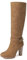 QUEEN HELENA Stivali Alti Traforati con Tacco con Zip Laterale Casual Donna X30-111 (Cuoio, Sistema Taglie Calzature EU, Adulto, Donna, Numero, Media, 38)