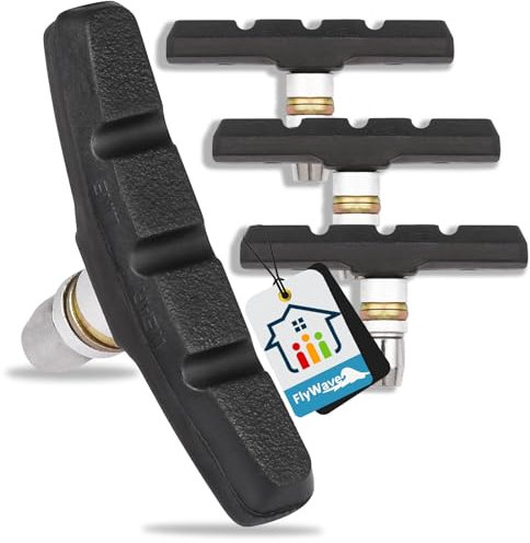 FlyWave Bremsschuhe und Bremsbeläge Set für V-Brake-70mm, Hochleistungs Fahrradbremsklötze, Langlebig & Präzise, Kompatibel für Shimano, Tektro, Avid - Ideal für MTB, City- & Trekkingräder