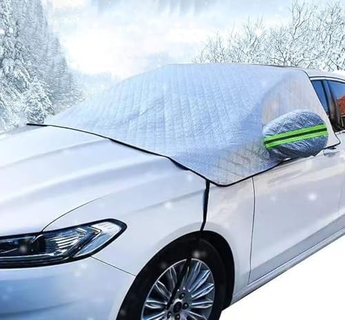 Huifengjie Copertura Parabrezza Auto,Telo Auto Esterno Antigrandine,Protezione Copri Parabrezza Auto per Inverno e Estate,Copri Parabrezza Antigelo Auto Inverno,Contro Neve,Ghiaccio,Gelo,230 * 145cm
