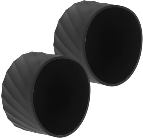 Yardwe 2 Pièces Botte en Silicone Noir pour Bouteille d'eau Manchon en Silicone Couvercle De Bouteille en Silicone Tasse Couvercle Isolé Thermiquement