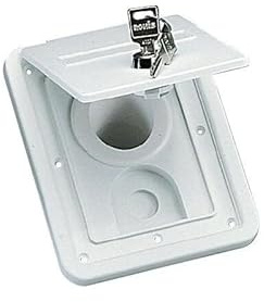 Coupelle de Remplissage Blanche à clé pour Camping Car et Caravane