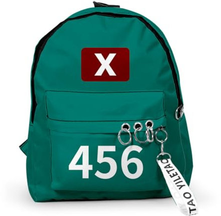 GETBSTOOP Korea Game Staffel 2 Cosplay -Rucksack Rucksack Bücher Tasche for Girls Boys Casual Daypack Langkapazität Schultasche for Tintenfisch -TV -Serien -Fans