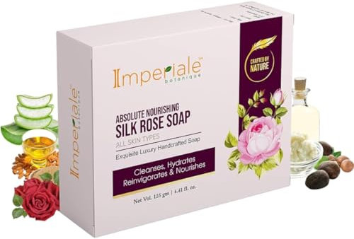 Absolute Nourishing Handmade Rose Soap for Women & Men | 125 GM | Luxurious Handcrafted BathSoap | Ashwagandha, Shea Butter, Silk Protein & Rose Extract | ScentedSoap For Smooth, Soft & Radiant Skin