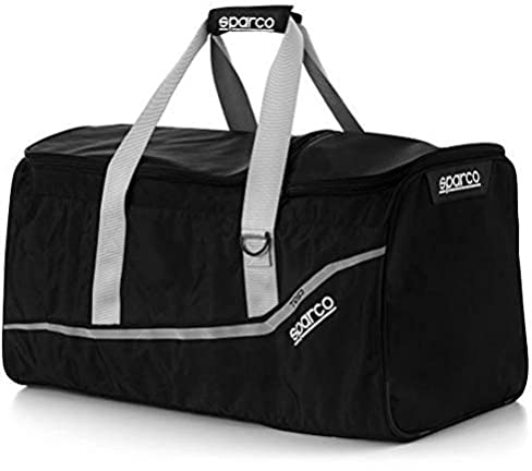 Sparco Schwarze/RotE Reisetasche Schwarz / Silber