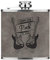 De Long Live Rock'N'Roll Guitare Électrique 6oz Cuir PU Hip Flasque Gris Luxe
