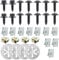 32 Stücke Unterfahrschutz Einbausatz Clips Motorschutz Schraube Befestigungsclip unter Motorabdeckung und Hitzeschutzblech für A3 Leon Toledo 2 II für Octavia I Golf 4 IV 1996-2010