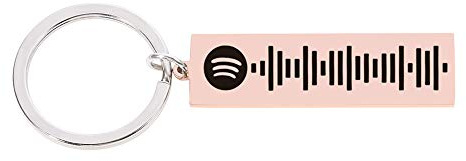 Jinlinjew Benutzerdefinierte Musik Spotify Scan-Code Schlüsselbund für Frauen Männer Personalisierte lasergravierte Song-Code Schlüsselring Paare Geschenke