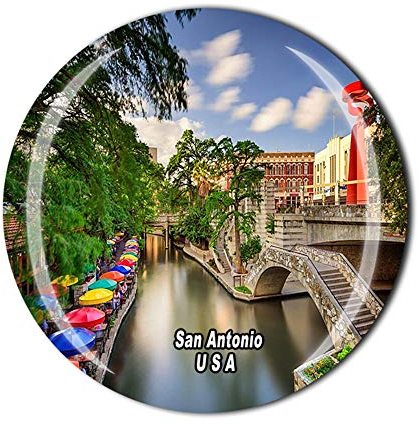San Antonio Texas USA Amerika Kühlschrankmagnet Souvenir Geschenk Kristall Magnetsticker Kollektion