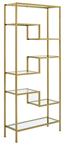 Crosley Furniture Sloane Modern Glass Etagere, Gold
