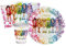 Ciao Partygeschirr Party-Set Rainbow High für 8 Personen (36 pcs: 8 Pappteller Ø18cm, 8 Becher 200ml, 20 Servietten 33x33cm) aus eco-Friendly kompostierbarem Papier