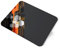 Computer Mouse Mat Pad - Retro Black Orange Print Home Office PC Desk Accessory Flexible Fabric Top Large 5mm Laptop Desktop Printed Art Ergonomic #12884