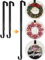 15 Wreath Hanger for Front Door Metal Over The Door Wreath Hooks, Adapt Adjustable Length Door Hanger, Halloween Christmas Door Decor, (Black,2)