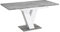 ALTDECOR Esstisch ausziehbar, ideal als Küchentisch, Esszimmertisch - oder Wohnzimmertisch, solide Konstruktion aus Möbelplatte, 120-160x80x75 cm - Betonoptik/Hochglanz Weiß - ASIV