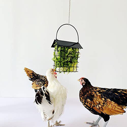 Petyoung Hühner-Leckerli-Korb, Gemüsefutterautomat, Käfig-Hängespielzeug für Hühner, Hühnerstall, Geflügel, Kaninchen
