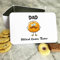 Fingerprint Designs Modern Elegant Rectangle Biscuit Tin - 192x127x75mm for Dad, Grandad, and Step Dad - Airtight Biscuit Container for Cookies, Cake, Sweets, and Treats - Good Gifts for Dads