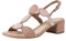 MARCO TOZZI Damen Sandalen mit Absatz mit Verstellbarem Riemen Vegan, Rosa (Nude comb), 37 EU